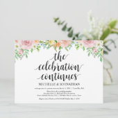 Carte d'invitation Floral Romance Elopement (Debout devant)