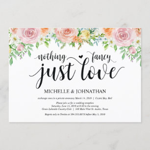 Carte d'invitation Floral Romance Elopement