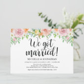 Carte d'invitation Floral Romance Elopement (Debout devant)