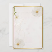 Carte d'invitation florale blanche élégante | Mini (Devant)