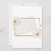 Carte d'invitation florale blanche élégante | Mini (Dos)