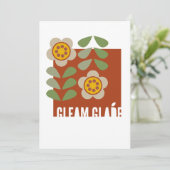 Carte d'invitation florale moderne GLEAM GLADE (Debout devant)