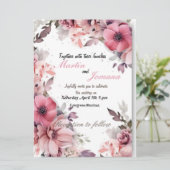 carte d'invitation florale simple (Debout devant)