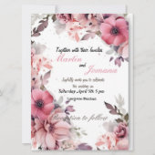 carte d'invitation florale simple (Devant)