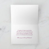 Carte d'invitation Fuchsia Best Friend Bridesmaid (Intérieur)