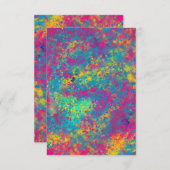 Carte d'invitation Fun Colorée avec éclaboussures (Devant / Derrière)