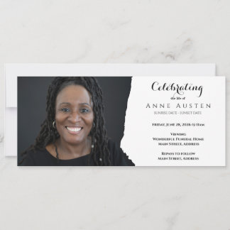 Carte d'invitation funéraire personnalisée - Carte