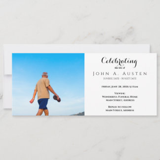 Carte d'invitation funéraire personnalisée - Carte