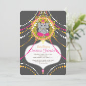 Carte d'invitation Ganesha Baby shower 5" x 7" (Debout devant)