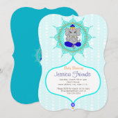 Carte d'invitation Ganesha boy Baby shower 5" x 7" (Devant / Derrière)