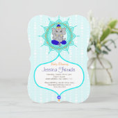Carte d'invitation Ganesha boy Baby shower 5" x 7" (Debout devant)