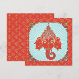 Carte d'invitation GANESHA Dieu Indien