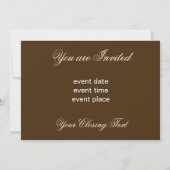 Carte d'invitation Gold Butterflies (Dos)