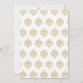 Carte d'invitation Gold Holiday / Christmas Party (Dos)