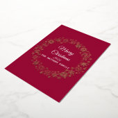 Carte d'invitation Gold Snowflake Frame Holiday (Rotation)