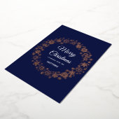 Carte d'invitation Gold Snowflake Frame Holiday (Rotation)