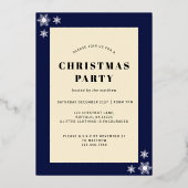 Carte d'invitation Gold Snowflake Frame Holiday (Verso)