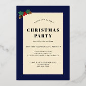 Carte d'invitation Gold Snowflake Frame Holiday (Verso)
