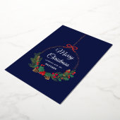 Carte d'invitation Gold Snowflake Frame Holiday (Rotation)