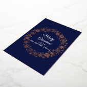 Carte d'invitation Gold Snowflake Frame Holiday (Rotation)