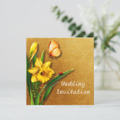 Carte d'invitation Golden Daffodils (Debout devant)