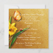 Carte d'invitation Golden Daffodils (Dos)