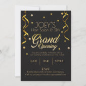 Carte d'invitation Golden Grand Ouverture d'entrep (Devant)