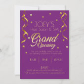 Carte d'invitation Golden Grand Ouverture d'entrep (Devant)