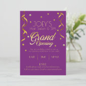 Carte d'invitation Golden Grand Ouverture d'entrep (Debout devant)