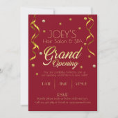 Carte d'invitation Golden Grand Ouverture d'entrep (Devant)