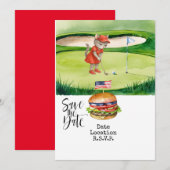 Carte d'invitation Golf 4 juillet Chat enregistrer (Devant / Derrière)