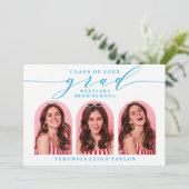 CARTE D'INVITATION GRADUATION ARC MINIMALISTE SIMP (Debout devant)