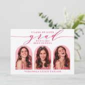 CARTE D'INVITATION GRADUATION ARC MINIMALISTE SIMP (Debout devant)