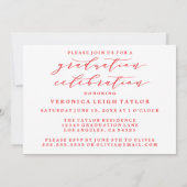 CARTE D'INVITATION GRADUATION ARC MINIMALISTE SIMP (Dos)