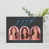 CARTE D'INVITATION GRADUATION ARC MINIMALISTE SIMP (Debout devant)