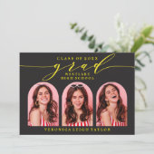 CARTE D'INVITATION GRADUATION ARC MINIMALISTE SIMP (Debout devant)