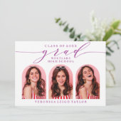 CARTE D'INVITATION GRADUATION ARC MINIMALISTE SIMP (Debout devant)
