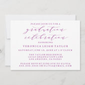 CARTE D'INVITATION GRADUATION ARC MINIMALISTE SIMP (Dos)