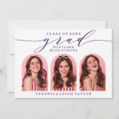 CARTE D'INVITATION GRADUATION ARC MINIMALISTE SIMP (Devant)