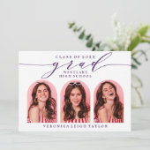 CARTE D'INVITATION GRADUATION ARC MINIMALISTE SIMP (Debout devant)