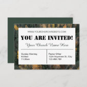 Carte d'invitation Green Forest Church (Devant / Derrière)