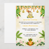 Carte d'invitation Gruh Pravesh indienne, réchauff (Devant / Derrière)