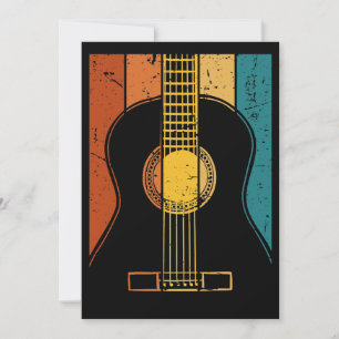 Carte d'invitation guitare vintage