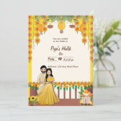 Carte d'invitation Haldi (Debout devant)