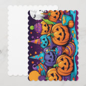 Carte d'invitation Halloween (Devant / Derrière)