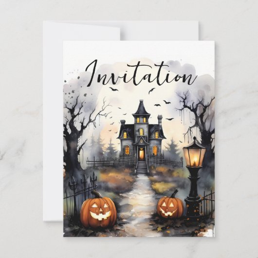 Carte d'invitation Halloween (Devant)