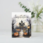 Carte d'invitation Halloween (Debout devant)