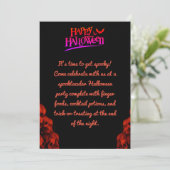 Carte d'invitation Halloween (Debout devant)