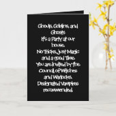 Carte d'invitation Halloween, 5" x 7" pliée (Fleur jaune)