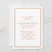 Carte d'invitation Halloween Chiot Aquarelle (Dos)